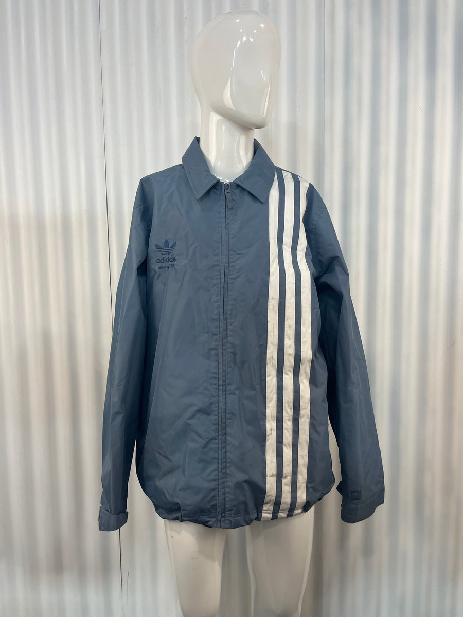 Adidas Striped Waterproof Track Collared Jacket