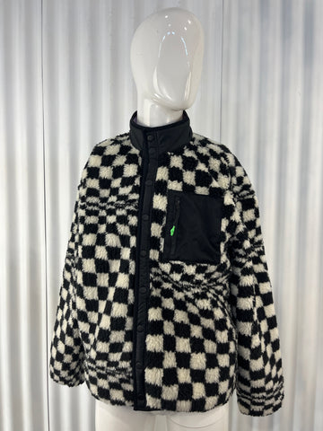 Vans W Checkered Button Up Fleece Jacket
