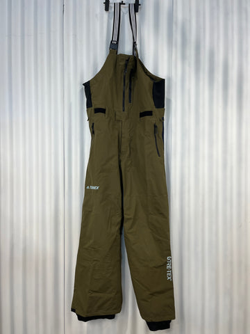 Adidas Snowboarding Terrex Gore-TEX Olive Shell Bib Pants